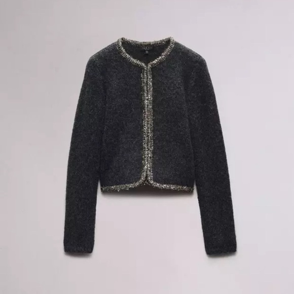 Rag & Bone Davies Cardigan in Charcoal X Size Small New With Tags! - Picture 4 of 14